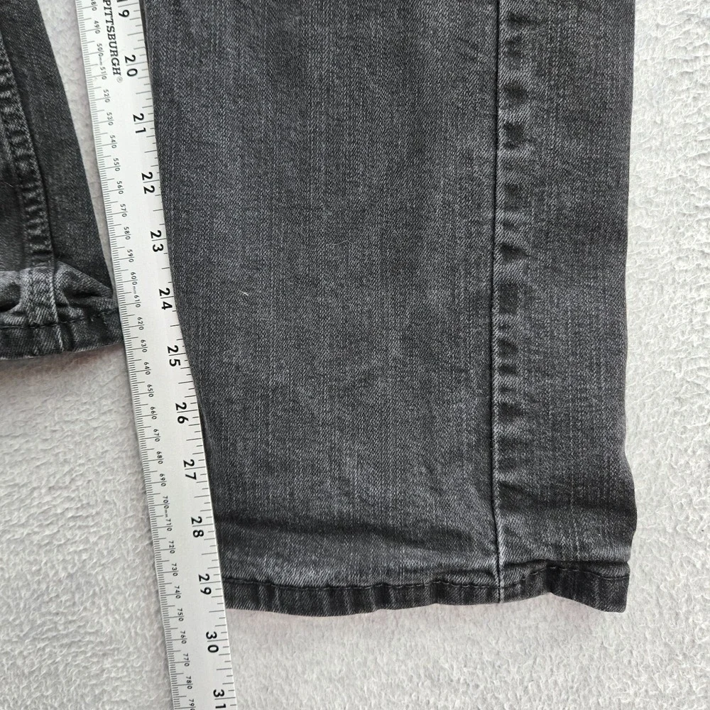 Levi's 505 Men Jeans 36X32 Black Regular Fit Straight Mid Rise‎ Cotton Elastane
